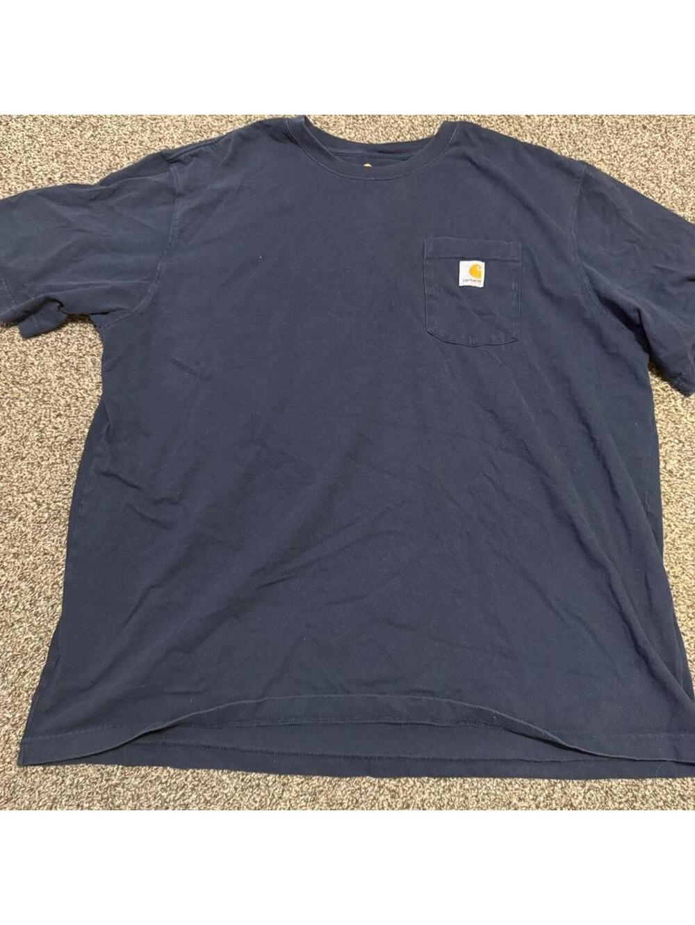 Carhartt Men's Navy and Blue Tshirt
